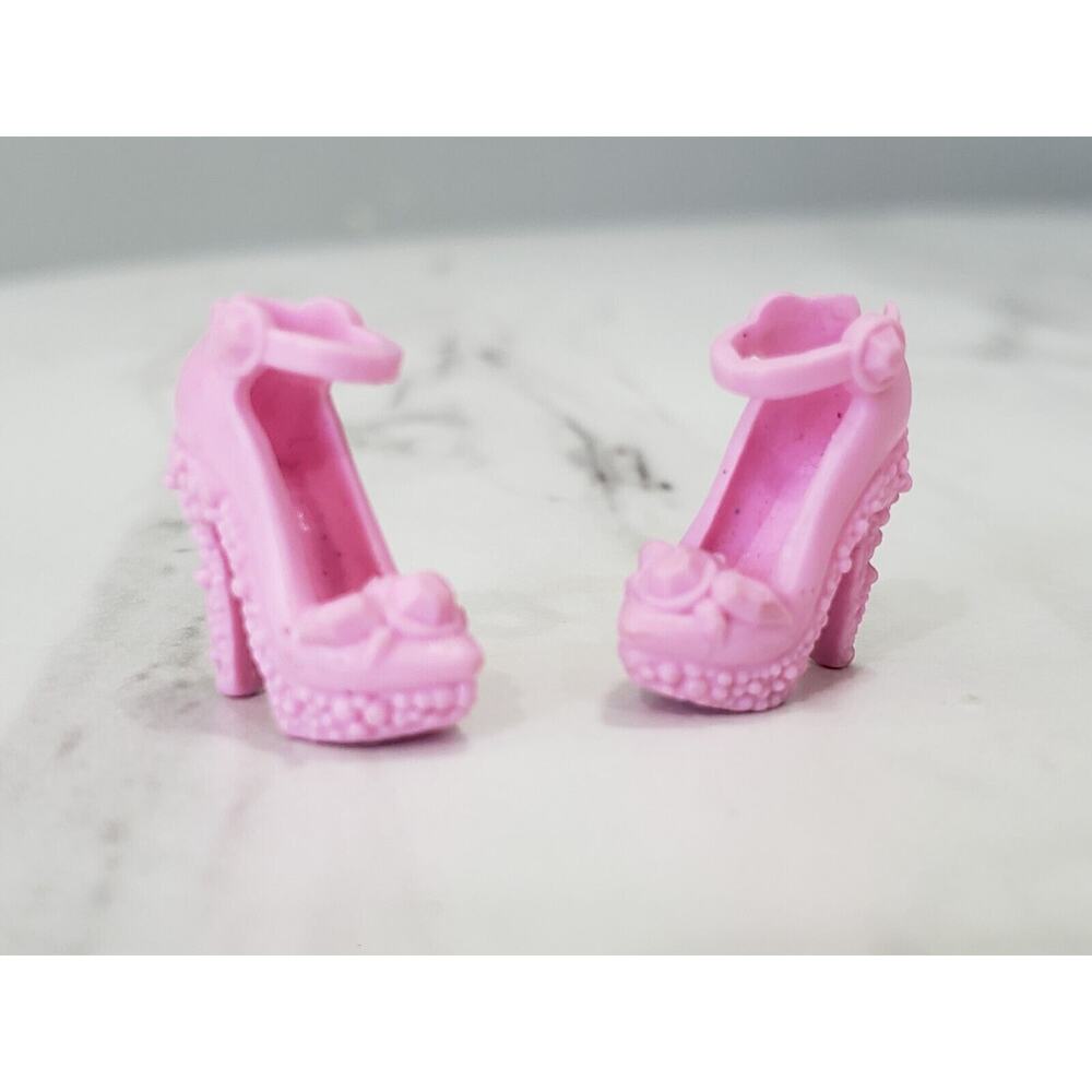 Barbie Pink Ankle‎ Strap "Diamond" Stone Accents High Heels Shoes Doll Size